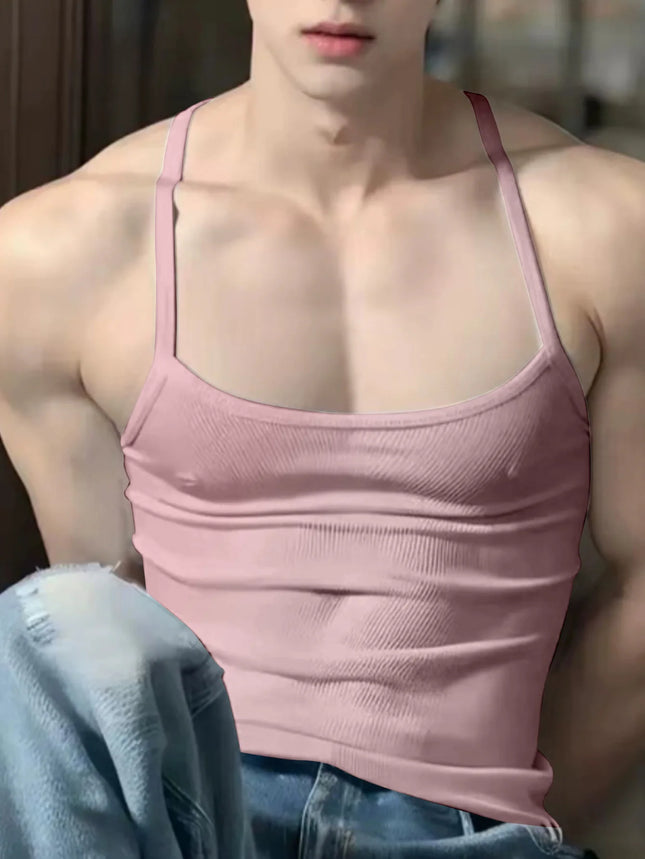 Summer 2026 Men's Casual Short Sleeve T-Shirt Fashionable Versatile Top Men's Wear Upper Apparel Tank Top