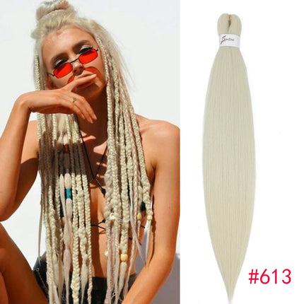 X-TRESS Synthetic Pre Stretched Braiding Hair Easy To Make Senegalese Box Braid Darker Wine Natural Soft EZ Braids Hair Bundles
