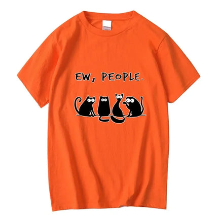 Men's T-shirt High Quality 100% Cotton Funny Cool Cat Printed Summer Casual Loose Cool T Shirt O-Neck Male T-Shirt Tops