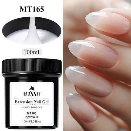 100ml Clear White Pink Extension Nail Gel UV LED Cured Builder Nail Gel Acrylic French Nail Art Semi Permanent UV Gel Varnish