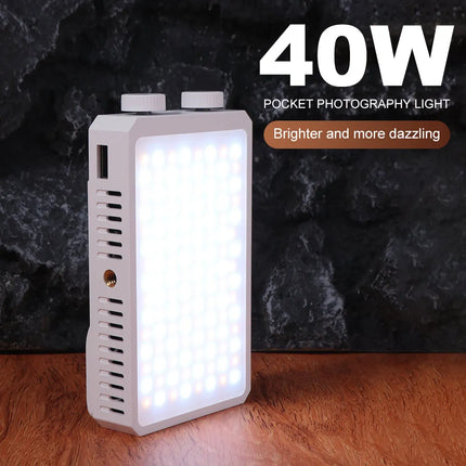 40W RGB LED Camera Light 4400mAh Battery CRI/TLCI 90+ Mini LED Video Lamp 3 Color Light with Tripod Portable Camera Fill Lamp