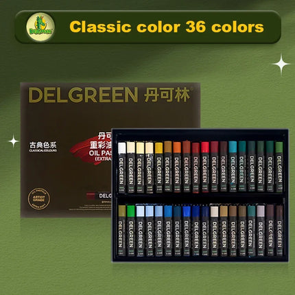 DELGREEN Artist Soft Oil Pastel Set Professional Painting Drawing Graffiti Art Crayons Washable Non Toxic 24/36/48/72 Colors