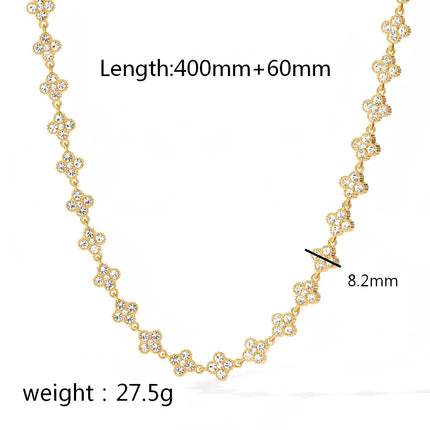 18K Gold Plated Stainless Steel Jewelry Set with Delicate Cubic Zirconia - Luxury Fashion Bracelet And Necklace Combo for Party