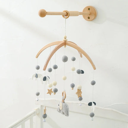 Baby Rattle Toy Wooden Mobile Bracket Fixed To The Wall 0-12 Months Holder Baby Crochet Bed Bell Hanging Toy Stand Baby Crib Toy