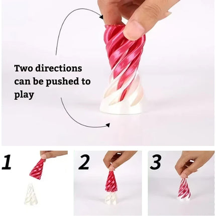 3D Printing Pyramid Dragon Fidget Toys Cone Passthrough Sculpture Spiral Antistress Animal Model Stress Relief Decompression Toy