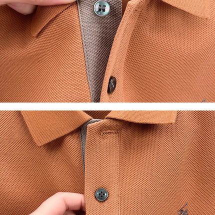100% pure cotton men's short-sleeved polo shirt, hot-selling summer fashionable horse logo embroidery classic Paul casual T-shirt