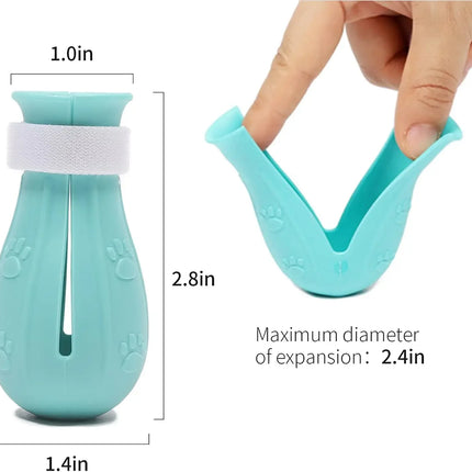 Cat Claw Protector Cat Shoes Cat Adjustable For Pet Bath Wash Boots Silicon Anti Scratch Cat Mittens Pet Grooming Supplies