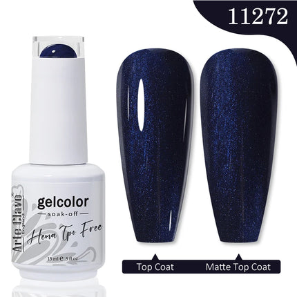 Arte Clavo Red Brown Gel Nail Polish 15ml Autumn Series Base Top Coat Soak Off UV Gel Semi Permanent Varnishes Design Nail Art