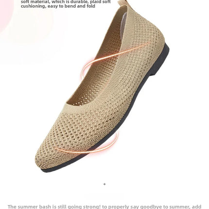 2025 Spring Breathable Mesh Flats Shoes for Women Comfortable Slip on Casual Shoes Woman Lightweight Soft Bottom Loafers