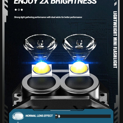Mini COB LED Flashlight Rechargeable Portable EDC Torch USB C Pocket Lantern Flood Work Light with Clip Magnet For Emergency