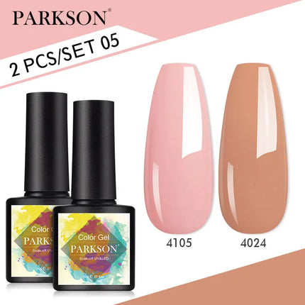 Parkson 2/3pcs Matte Top Coat Gel Nail Polish Kit Base Top Coat Set UV LED Nail Art Manicure Polish Primer Soak Off Nail Gel Set