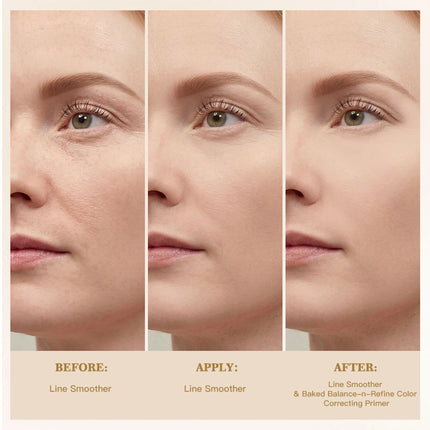 Line Smoother Targeted Fine Line Blurring Primer Wrinkles & Pores Subtly Tinted With Vitamin C & Niacinamide Korean Makeup