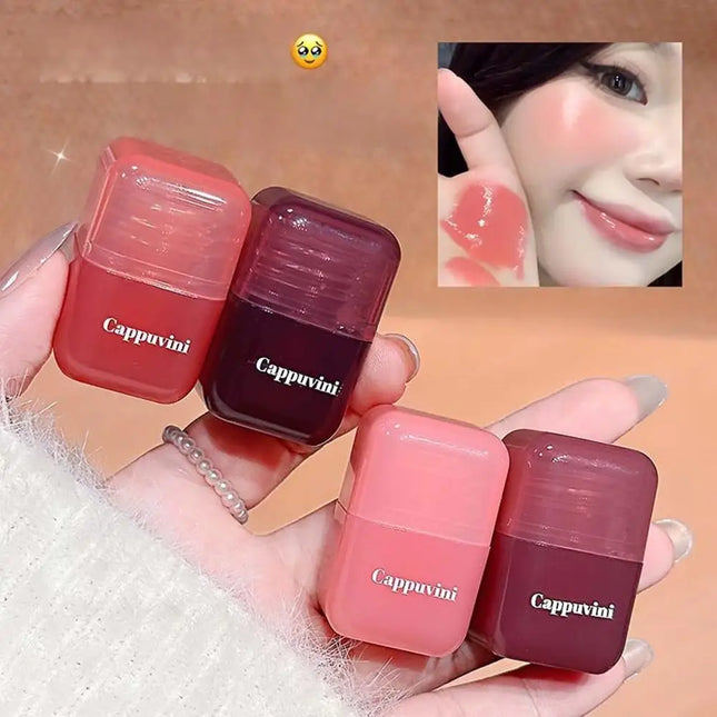 Mini Cappuvini Sweet Liquid Blush Moisturizing Mirror Pink Cheek Rouge Natural Long-Lasting Makeup Korean Style Cosmetics