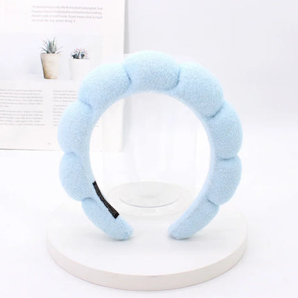 Women Girls Sponge Co Spa Makeup Bubble Terry Cloth Headband Puffy Retro Hair Bands Soft Hairband Headwear