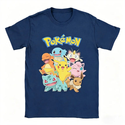 2026 Hot Sale Pokemon All Characters T-shirt Anime Cartoon Tee Men Women Casual Short Sleeve Summer Top for Fans Gift Cotton Top