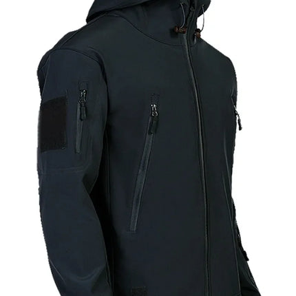 Military Shark Skin Soft Shell Jackets Men Tactical Windproof Waterproof Jacket Men Army Combat Jackets Mens Hooded Bomber Coats