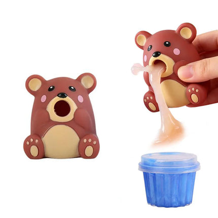 Animal Slime Squeeze Toy Puking Sucking Stress Relief Toy, Reusable Colorful Slime, Relieve Stress Toy Christmas Gifts For Kids