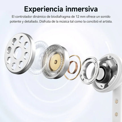 QCY Melobuds N50 ANC Bluetooth 5.4 Wireless Earphones Active Noise Cancellation 6 Mics Clear Call Earbuds Multipoint Connection