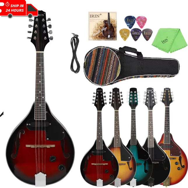 IRIN Mandolin 8-String Guitar A Style Electric Mandolin Stringed instruments with Bag String Pick Accessories