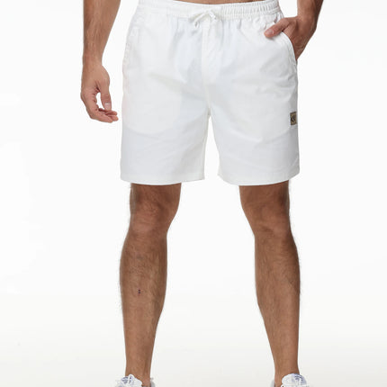 Summer Men's Casual Golf Shorts with Zipper Pockets Cotton Drawstring, Stretch Waist Sport Shorts for Outdoor Sport