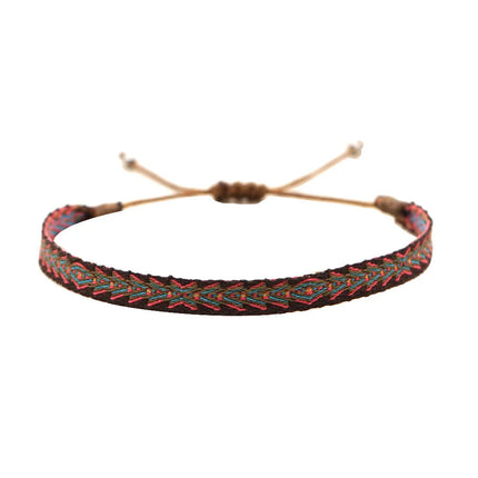 KKBEAD Wholesale Handwoven Bracelet Colombia Cloth Braided Wristband Bracelets for Women Men Gift Hippie Boho Friendship Jewelry