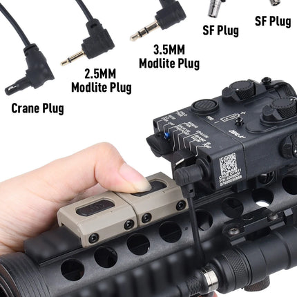 Tactical ModButton Remote Pressure Switch For SF M300 M600 Flashlight PEQ15 NGAL OGL Dual Function Tail ModButton crane plug