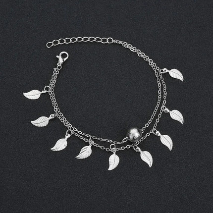 Simple Slim Adjustable Ankle bracelets Silver Color Anklets for Women Summer Beach on the Leg Chain Cheville Foot Jewellery