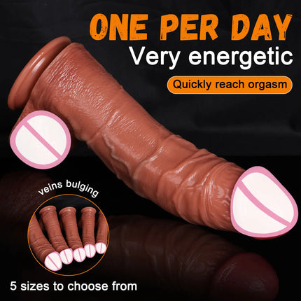 Oversize Realistic Dildo Vagina Anal Masturabtion Soft Silicone Penetration Penis G-Point Stimulator Dick Sex Toys for Women Men