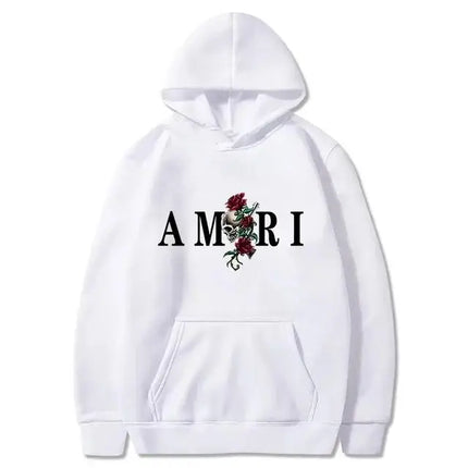 26Men's and women's fashionable clothing trends with printed sportswear Harajuku casual pullover Long-sleeved hooded