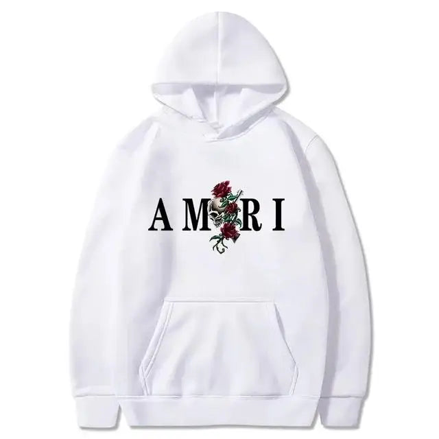 26Men's and women's fashionable clothing trends with printed sportswear Harajuku casual pullover Long-sleeved hooded