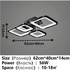 Black 4 head / Dimmable with remote