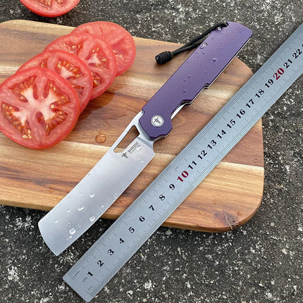 New Original SHOOZIZ XUN120 series XUN119 D2 Steel Flax Handle Folding Knife Brass Washer Outdoor Camping EDC Pocket Tool