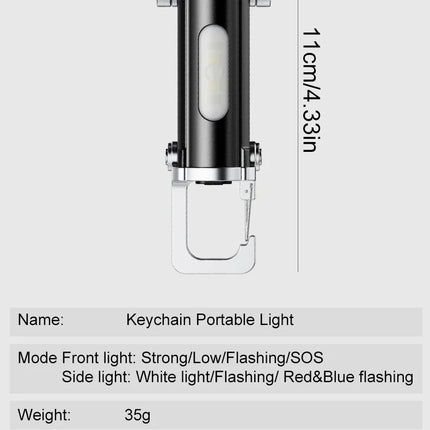 Mini Keychain Light Multi-Functional Portable Outdoor Hook Pocket Floodlight Flashlight - Durable LED Lighting Tool