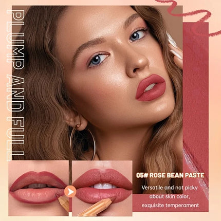 2Pcs Matte Nude Lip Liner Set High Pigmentation Waterproof Long-Lasting Smooth Lip Pencil for Daily Makeup