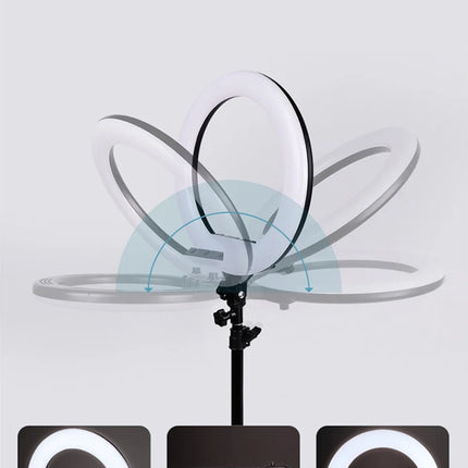 26cm Photo Ringlight Led Selfie Ring Light Phone Remote Control Lamp Photography Lighting With Tripod Stand Holder Youtube Video