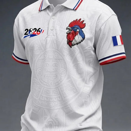 2026 Edition French Fans Football Polo Shirt - 3D Print - Comfortable and Breathable - Suitable for Both Men and Women