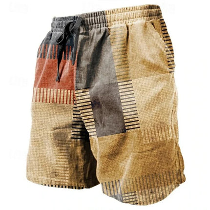 Ethnic Totem 3D Printed Men's Beach Pants Men's Summer Breathable Shorts Men's Fitness Street Shorts Large Size Drawstring