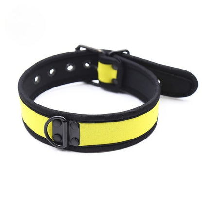 Adjustable Pink Neoprene Neck Collar Soft Padded Choker BDSM Bondage Slave Restraint Adult Game Sex Toy for Couples Fetish