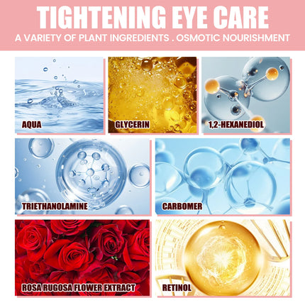 Pink Rose Eye Mask - Anti-Wrinkle & Dark Circle Treatment, Hydrating Under Eye Patches, Firming & Brightening Eye Care