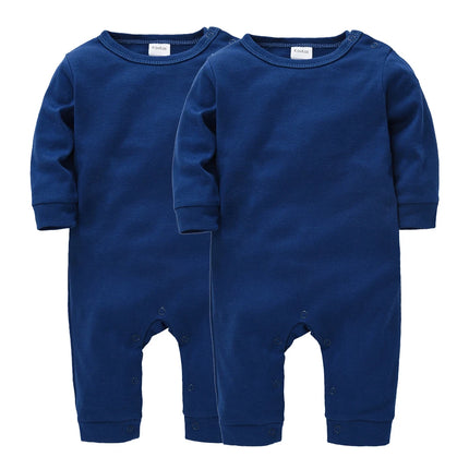 1/2 PCS/LOT Newborn Baby Sleepwear Solid Cotton Unisex Infant Boys Rompers Onesies White Black Toddler Girls Overall Roupas Bebe