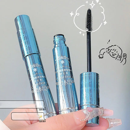 Silk Fiber Black Mascara Waterproof Long Lasting Extension Eyelashes Lengthening Curling Mascara Black Eyelash Makeup Cosmetic