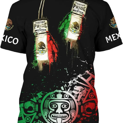FAYBA Aztec Mexican Shirts Short Sleeves Summer Mexico Shirt Mexico Jersey Unisex 3D Shirts oversized t shirt