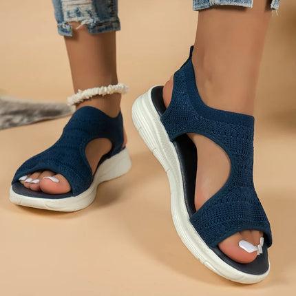 Toe open spot 2025 fish mouth casual fashion sandals low-heeled women