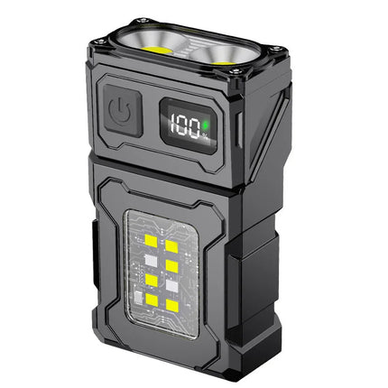 1200MAH Rechargeable Pocket Flashlight Portable Side COB Torch with Clip Tail Magnet Light 7 modes Outdoor Camping Lantern Send