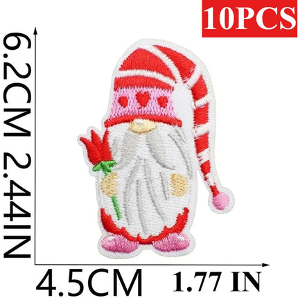 10PCS Wholesale Pink Car Shape Embroidery Pink Love Style Patches DIY Cloth for Hats/T-shirt/Jeans Girls Kids Valentine Iron on