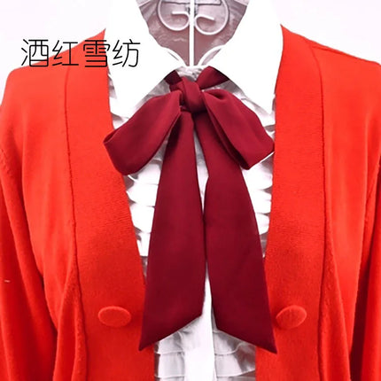 Girl Tie Tie College Storm Point Solid Color Ribbon Needs To Be Manually Knotted Daily Simple Bow Tie Shirt Accessories Bow Tie