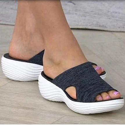 Women's Sandals Low Heels Sandals Shoes For Woman Summer Sandals Wedge Heel Slippers Summer Shoes Indoor Outdoor Sandalias Mujer