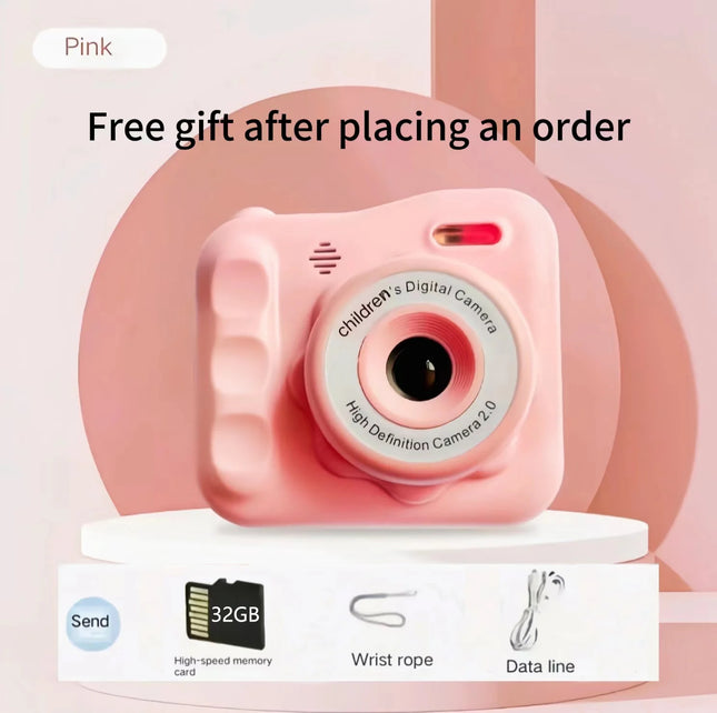 Children's toy camera mini camera children's digital camera with video cartoon 256GB SD card suitable for boys and girls Christm