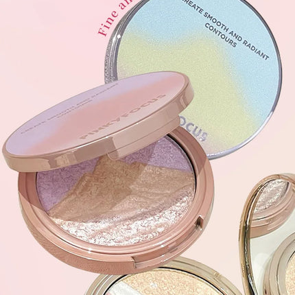 High-Gloss Palette, Starry Glow Series, Delicate Pearl Shimmer, Long-Lasting and Non-Cakey, High Color Payoff, Easy to Apply, Facial Contour Brightening and Contouring, Natural Three-Dimensional Makeup