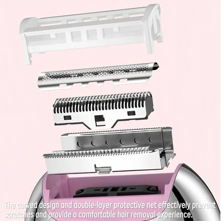 Electric Bikini Trimmer Painless Shaver for Face Legs Underarm Waterproof Portable Women Epilator Lady Shaver for Intimate Areas